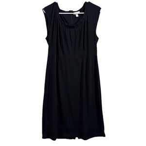 Sleeveless A-Line Dress Workwear Black‎ Size 14 Minimalist Cockail